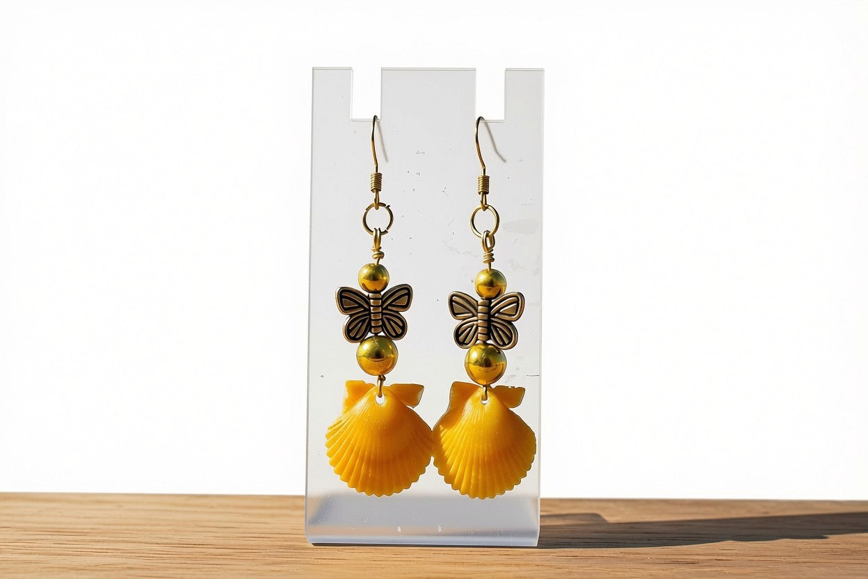 Golden Tide Butterfly Earrings