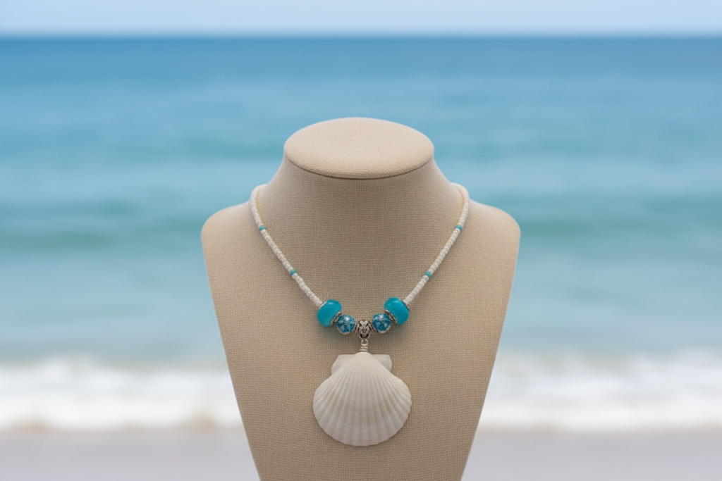 Necklace with Ocean Background - View 2
