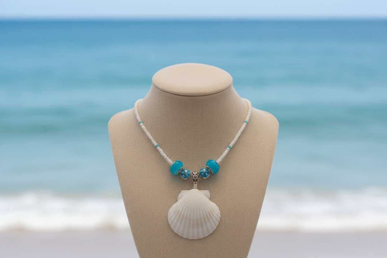 Necklace with Ocean Background - View 2